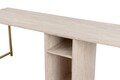 Birou, Hanah Home, Twin Study Desk, Travertin / Auriu
