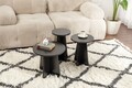 Set masute 3 piese, Hanah Home, Lume, Negru