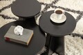 Set masute 3 piese, Hanah Home, Lume, Negru