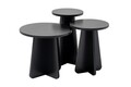 Set masute 3 piese, Hanah Home, Lume, Negru