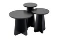 Set masute 3 piese, Hanah Home, Lume, Negru