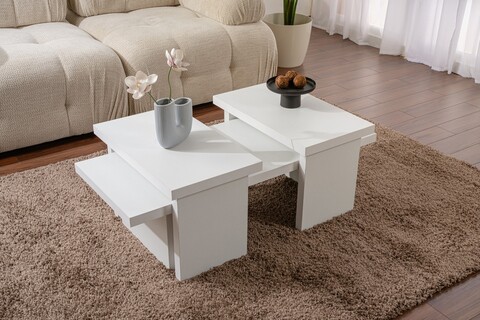 Masuta de cafea, Hanah Home, Sanctuary, Alb