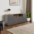 Consola, Hanah Home, Arista, Antracit / Pin Atlantic