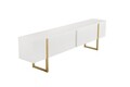 Comoda TV, Hanah Home, Serenity, Alb/Auriu