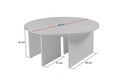Masuta de cafea, Nordure, Moira, 90x41 cm, PAL, Travertin