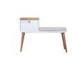 Banca, Wolina, Bohem, 55x150x2 cm, MDF , Alb / Stejar