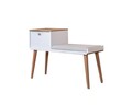 Banca, Wolina, Bohem, 55x150x2 cm, MDF , Alb / Stejar