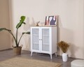 Bufet, Wolina, Calvin, 90x105x41 cm, MDF , Alb / Stejar