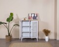 Bufet, Wolina, Calvin, 90x105x41 cm, MDF , Alb / Stejar