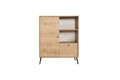Dulap multifunctional, Wolina, Calvin, 90x105x41 cm, Corp: PAL 100% MELAMINAT, Stejar