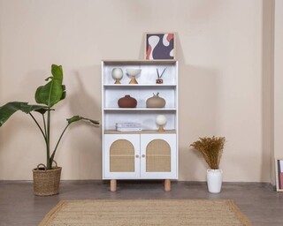 90x158x41 cm, Alb;Stejar