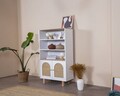Corp biblioteca, Wolina, Bohem, 90x158x41 cm, MDF , Alb / Stejar