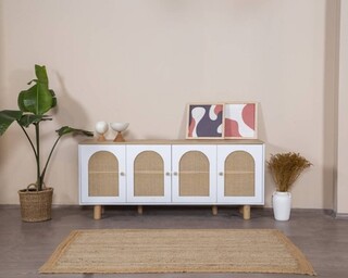 80x180x41 cm, Alb;Stejar