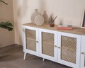 Consola, Wolina, Goose, 80x180x41 cm, Corp: 100% MDF, Alb / Stejar