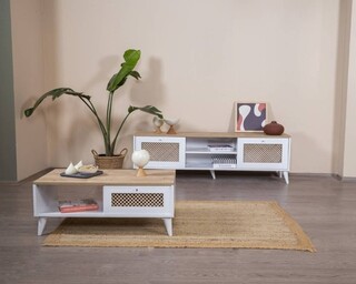 55x100x45 cm, Alb;Stejar