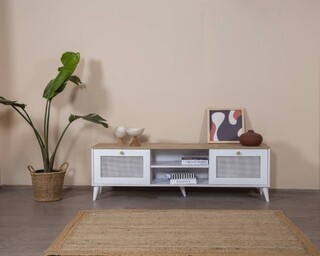 55x180x41 cm, Alb;Stejar