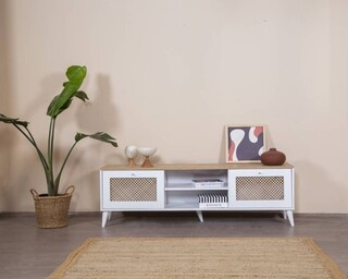 55x180x41 cm, Alb;Stejar
