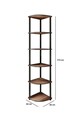 Corp biblioteca, Poter, Bookcase 6 Corner, 34x173x34 cm, MDF , Maro
