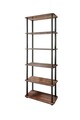 Corp biblioteca, Poter, Bookcase 6 Rect, 60x173x30 cm, MDF , Maro