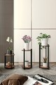 Suport din lemn pentru plante, Poter, Flower Desk Round, MDF , Maro