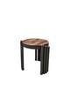 Set masute Nesting 4 piese, Poter, Lavia 4, MDF , Maro