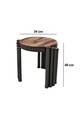 Set masute Nesting 4 piese, Poter, Lavia 4, MDF , Maro