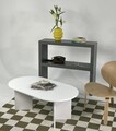 Masuta de cafea, Rotexa, Leo Large, 110x42x60 cm, MDF , Alb