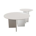 Set masute de cafea, Rotexa, Leo (45 + 42), MDF , Alb