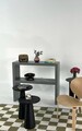 Set masute de cafea, Rotexa, Lilyum (57 + 47), MDF , Negru