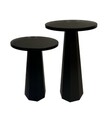 Set masute de cafea, Rotexa, Lilyum (57 + 47), MDF , Negru