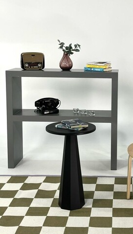 Masuta, Rotexa, Lilyum 57, 35x57x35 cm, MDF , Negru