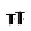 Set masute de cafea, Rotexa, Leo (55 + 45), MDF , Negru