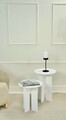 Set masute de cafea, Rotexa, Leo (55 + 45), MDF , Alb
