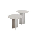 Set masute de cafea, Rotexa, Leo (55 + 45), MDF , Alb