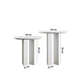 Set masute de cafea, Rotexa, Leo (55 + 45), MDF , Alb