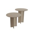 Set masute de cafea, Rotexa, Leo (55 + 45), MDF , Crem