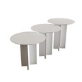 Set masute de cafea, Rotexa, Leo (55 + 50 + 45), MDF , Alb