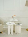 Set masute de cafea, Rotexa, Leo (55 + 50 + 45), MDF , Crem