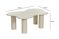 Set masute de cafea, Rotexa, Bloom, MDF , Crem