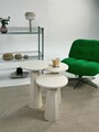 Set masute 2 piese, Rotexa, Lilyum (57 + 52 + 47), MDF , Crem