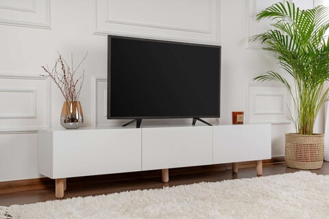 Comoda TV, Odessa, Alvin, 180x42x31 cm, PAL, Alb