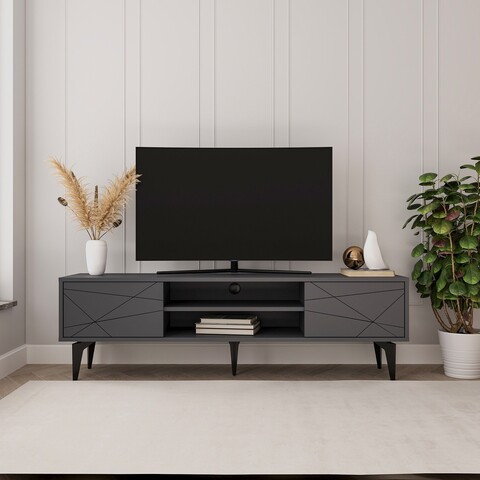 Comoda TV, Odessa, Brendon, 160x48 cm, PAL, Antracit