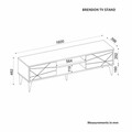 Comoda TV, Odessa, Brendon, 160x48 cm, PAL, Antracit