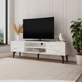 Comoda TV, Odessa, Brendon, 160x48 cm, PAL, Alb