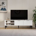 Comoda TV, Odessa, Regina, 160x50x29 cm, PAL, Alb