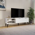 Comoda TV, Odessa, Regina, 160x50x29 cm, PAL, Alb