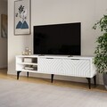 Comoda TV, Odessa, Regina, 160x50x29 cm, PAL, Alb