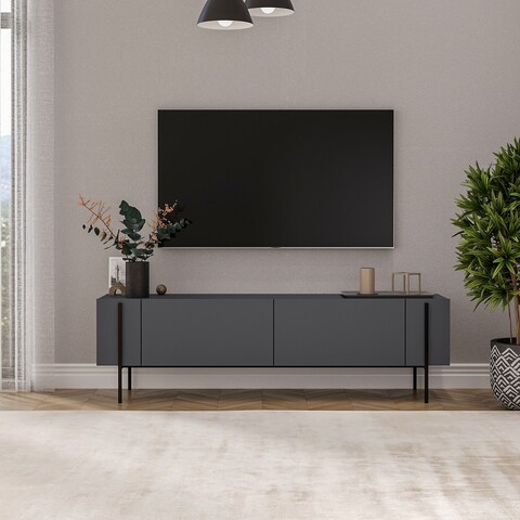 Comoda TV, Odessa, Herman, 160x45 cm, PAL, Antracit