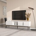 Comoda TV, Odessa, Ramsey, 180x50x29 cm, PAL, Alb