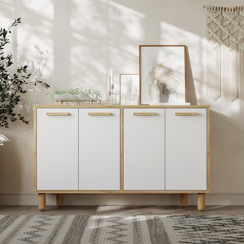 Consola, Odessa, Venedik, 120x73 cm, PAL, Stejar Safir / Alb